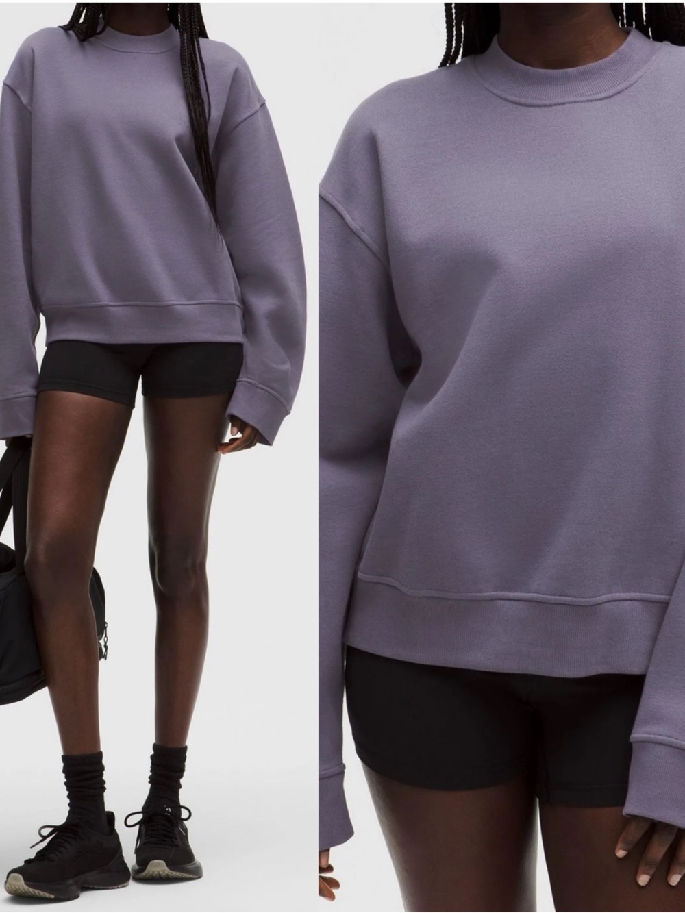 Lululemon NEW Steady State Oversized Crew Sweatshirt Grape Mist